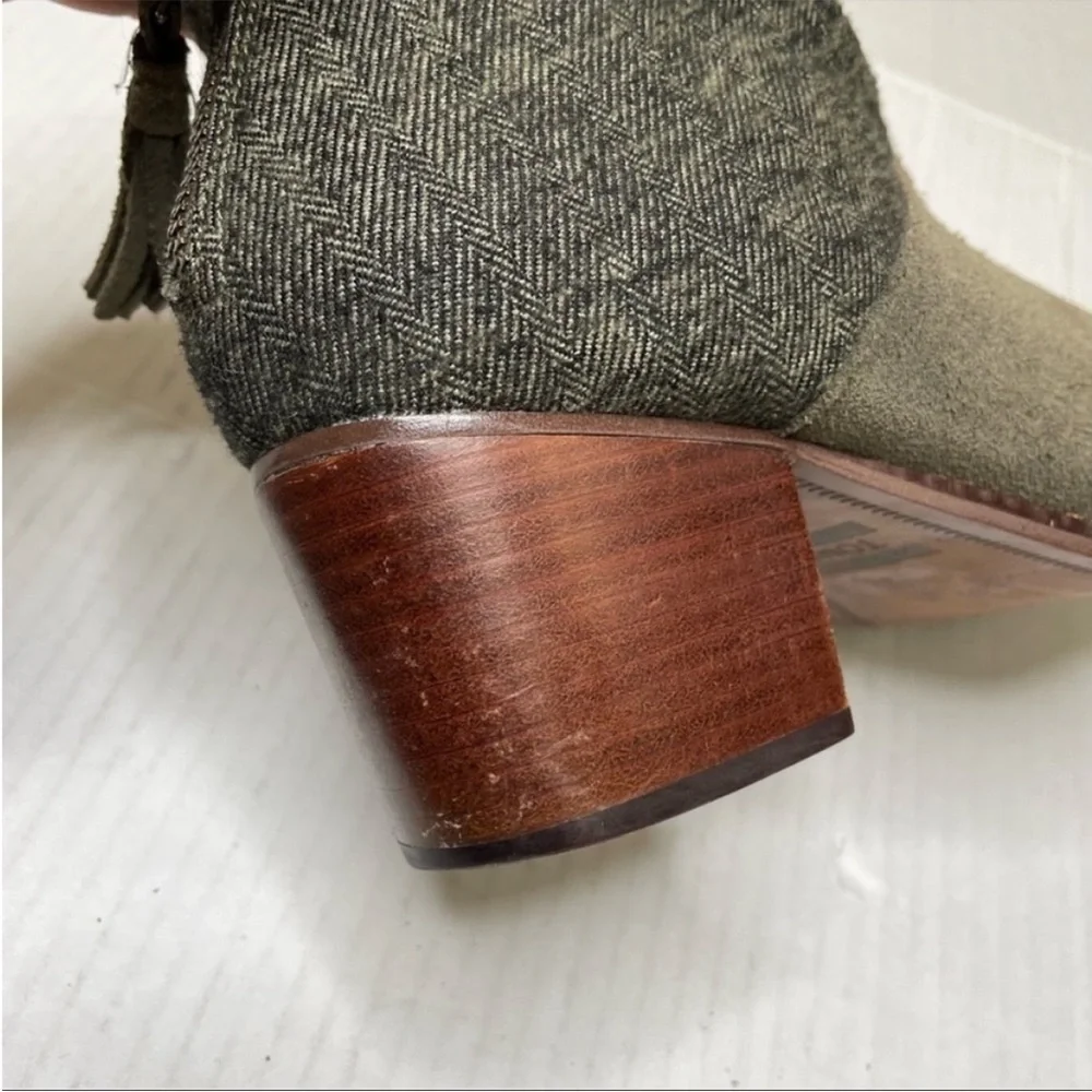 TOM’S Leila Tarmac Green Ankle Booties size 9 - Picture 10 of 11